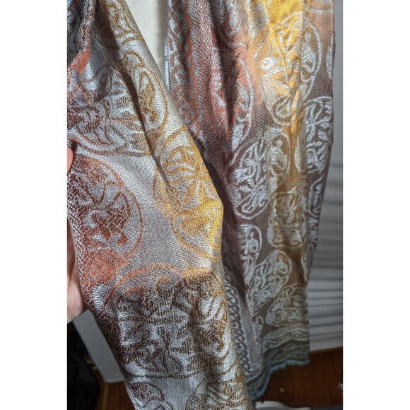 Molina by Jimmy Hourihan Rainbow And Grey Celtic Knot Scarf - Picture 8 of 11